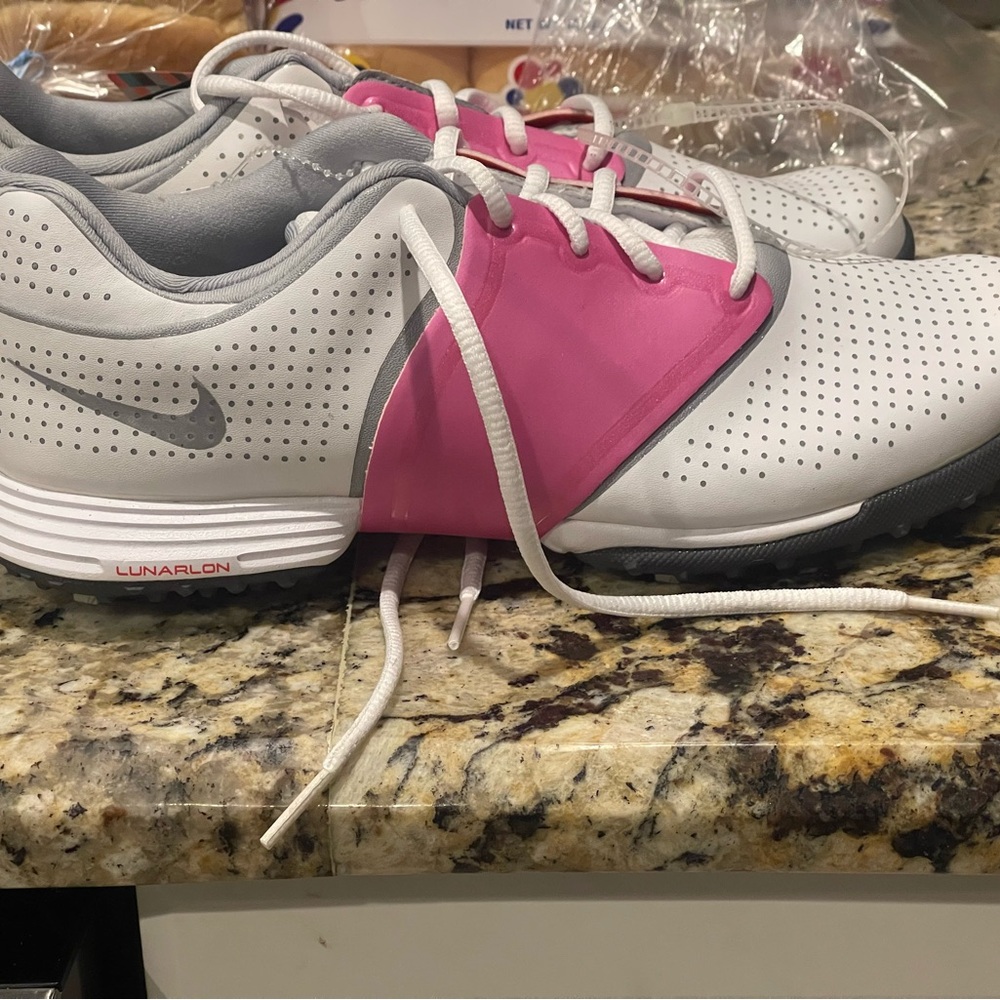 Nike Women's Golf Shoes in Pink and White - reversible - Orange and White